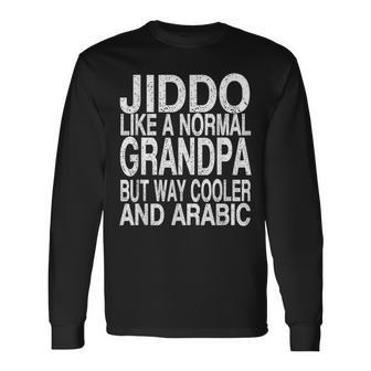 Jiddo Definition Arab Grandfather Arabic Father's Day Long Sleeve T-Shirt - Thegiftio UK