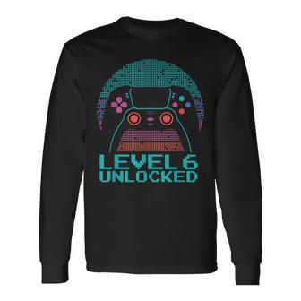 Joueur De 6 Ans Jeuxidéo Jeu 6Ème Anniversaire T-shirt à manches longues - Cadeauxyz