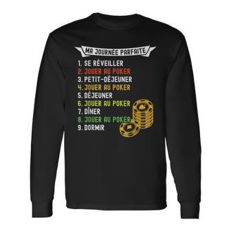 Journée Poker Humour Joueur De Poker Citation Original Carte T-shirt à manches longues - Cadeauxyz
