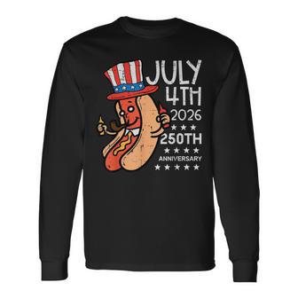 July 4Th 2026 250Th Anniversary Hotdog 250 Years Usa Kid Long Sleeve T-Shirt - Thegiftio UK