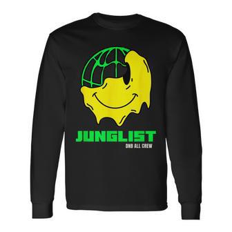 Junglist ドラムとベース Dnb スマイリー 長袖Tシャツ - Kawaiitshirt