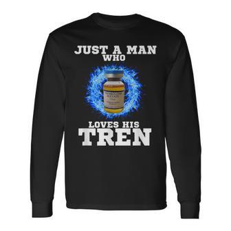 Just A Man Who Loves His Tren 長袖Tシャツ - Kawaiitshirt
