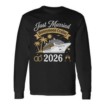 Just Married Honeymoon Cruise 2026 Long Sleeve T-Shirt - Thegiftio UK