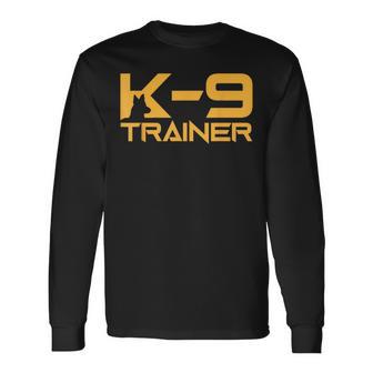 K-9 K9 ドッグハンドラー トレーナー 警察 セキュリティ ハロウィン 長袖Tシャツ - Kawaiitshirt