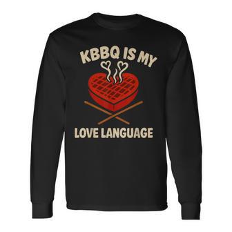 Kbbq 韓国料理 面白い 食通 K ドラマ デート プルコギ 長袖Tシャツ - Kawaiitshirt