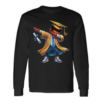 Kids Boys Grad Dabbing Graduation Class Of 2026 Long Sleeve T-Shirt - Thegiftio UK