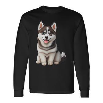 Kinder Hunde Husky Husky Langarmshirts - Seseable