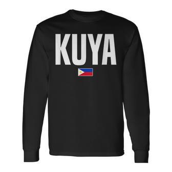 Kuya お兄さん フィリピン Pinoy Filipino 長袖Tシャツ - Kawaiitshirt