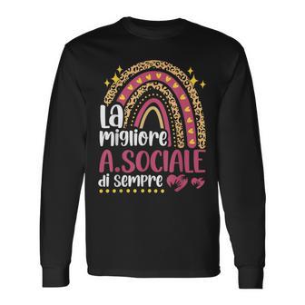 La Migliore Assistenteociale Diempre Divertente Donna Maglietta a maniche lunghe - Novitaregali