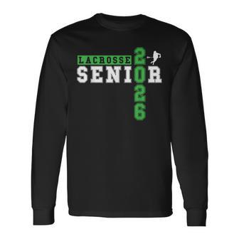 Lacrosse Senior Night Lacrosse Senior 2026 Graduation 33 Long Sleeve T-Shirt - Thegiftio UK