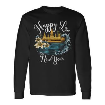 Laos Happy Laotian New Year Pi Mai Lao Water Festival Long Sleeve T-Shirt | Mazezy