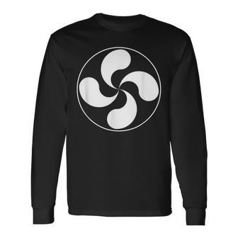 Lauburu Croix Pays Basque Ikurrina Euskal Herria Eu Espagne T-shirt à manches longues - Cadeauxyz