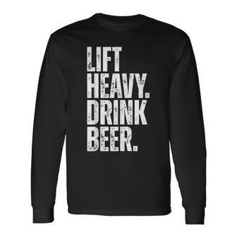 Levante Bebida Pesada Cerveza Gimnasio Levantador De Camiseta de manga larga - Regaloses