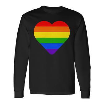 Lgbt レインボーウィングス フラッグ ハート ゲイ バイ ラブ プライド月間 Lgbtq 長袖Tシャツ - Kawaiitshirt