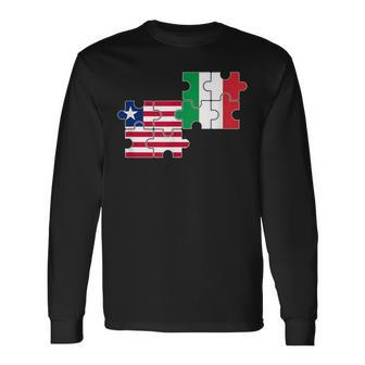 Liberia Italia Bandiera Italiana Liberiana Maglietta a maniche lunghe - Novitaregali