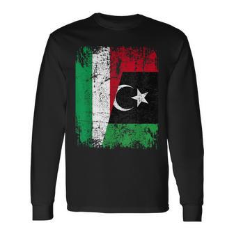 Libia Italia Bandiera Amicizia Italiana Libica Maglietta a maniche lunghe - Novitaregali