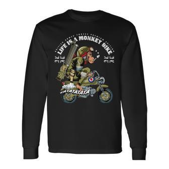 Life Is A Monkey Bike 英国軍 ヴィンテージエディション 長袖Tシャツ - Kawaiitshirt