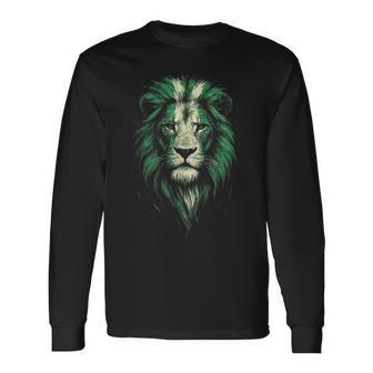Lion Nigerian Nigeria Nigerian Flag Long Sleeve T-Shirt - Thegiftio UK
