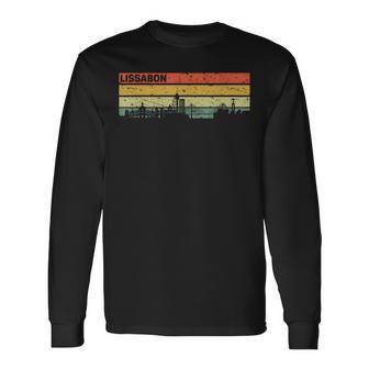 Lissabon Intagekyline Retrotadt Portugal Langarmshirts - Seseable
