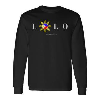 Lolo Philippines Grandpa Filipino Father's Day Long Sleeve T-Shirt - Thegiftio UK
