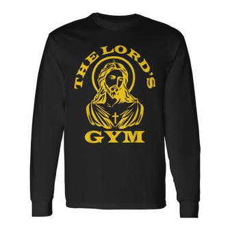 The Lords Gym 重量挙げに クリスチャン ジーザス 好き 長袖Tシャツ - Kawaiitshirt