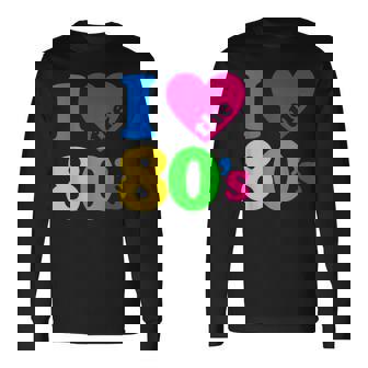 I Love The 80'S 80年代パーティードレスレトロ1980年代テーマ 長袖Tシャツ - Kawaiitshirt