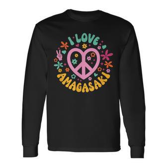 I Love Amagasaki アイ・ラブ・アマガサキ 長袖Tシャツ - Kawaiitshirt