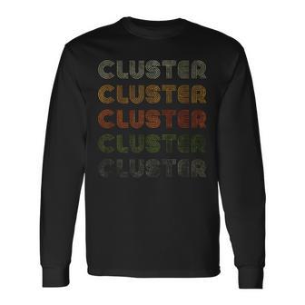 Love Heart Cluster グランジ ビンテージスタイル ブラック クラスター 長袖Tシャツ - Kawaiitshirt