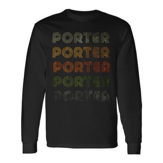 Love Heart Porter グランジビンテージスタイル ブラック ポーター 長袖tシャツ 長袖Tシャツ - Kawaiitshirt