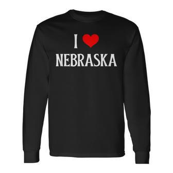 I Love Nebraska I Heart Nebraska Ne Recuerdo Deiaje Camiseta de manga larga - Regaloses