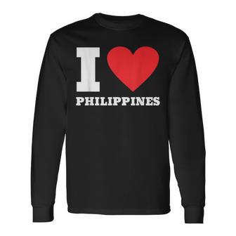 I Love Philippines I Heart Philippines 家族旅行 長袖Tシャツ - Kawaiitshirt