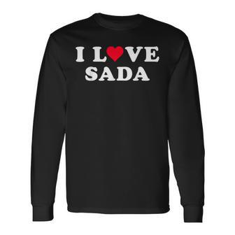 I Loveada マッチング 彼女&彼氏 佐田名 長袖Tシャツ - Kawaiitshirt