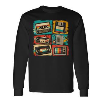 Lustigesintage Retro Outfit 80Er Jahre Für Herren 90Er Jahre Grafik Langarmshirts - Geschenkecke