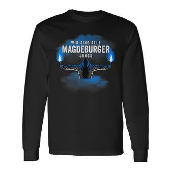 Magdeburger Jungs Fussball Magdeburg Pyro Bengalo Langarmshirts - Seseable