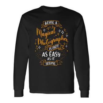 Magical Photographer Christmas Photographer 長袖Tシャツ - Kawaiitshirt