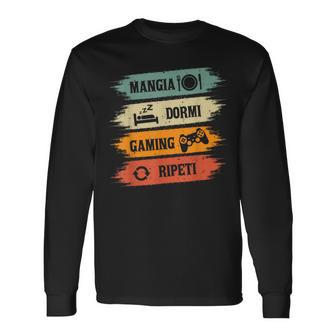 Mangia Dormi Gaming Ripeti Gamerideogiochi Gaming Maglietta a maniche lunghe - Novitaregali