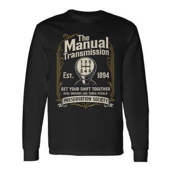 The Manual Transmission Preservation Society Car Guy Long Sleeve T-Shirt - Thegiftio UK