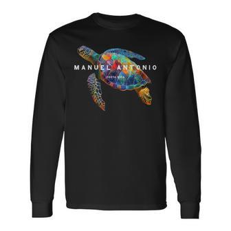Manuel Antonio コスタリカ ティー ビーチ サーフ バケーション ウミガメ 長袖Tシャツ - Kawaiitshirt