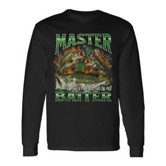 Master Baiter Divertido Gráfico Ofensivo Para Pesca Camiseta de manga larga - Regaloses