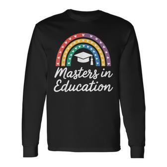 Masters Degree In Education Graduation Matching Graduate Long Sleeve T-Shirt | Seseable UK