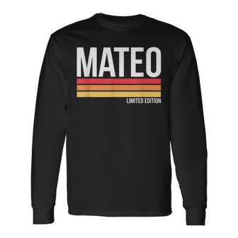 Mateo Edición Limitadaintage Nombre Personalizado Marido Abuelo Camiseta de manga larga - Regaloses