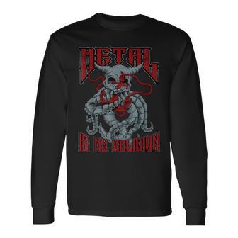 Metal Is My Religion Iintage Heavy Metal Camiseta de manga larga - Regaloses