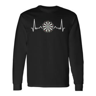 Mi Corazón Late Por Los Dardos Diversión Camiseta de manga larga - Regaloses