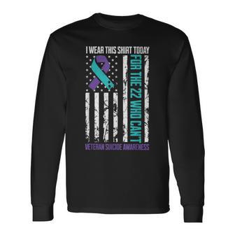 Military Veteran Suicide Awareness Month Suicide Prevention Long Sleeve T-Shirt - Thegiftio UK