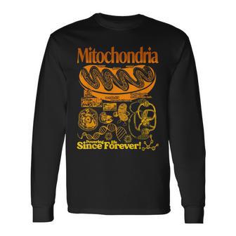 Mitochondria Vintage Science Retro Biology Cell Diagram Long Sleeve T-Shirt - Thegiftio UK