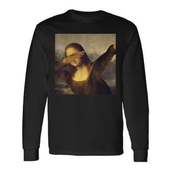 Mona Lisa 水玉 長袖Tシャツ - Kawaiitshirt