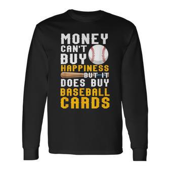 Money Can Buy 野球カード 面白い野球愛好家ファン 長袖Tシャツ - Kawaiitshirt