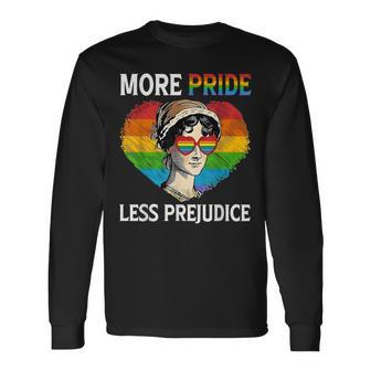 More Pride Less Prejudice Pride Month Lgbtq ゲイ レズビアン 長袖Tシャツ - Kawaiitshirt