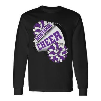 Mustangs Cheer Back To School Cheerleading Spirit P Long Sleeve T-Shirt - Monsterry