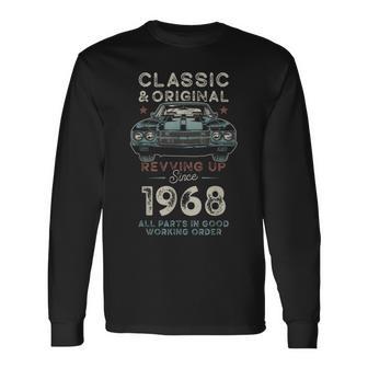 Nacido En 1968 Muscle Car 58 Cumpleaños Camiseta de manga larga - Regaloses